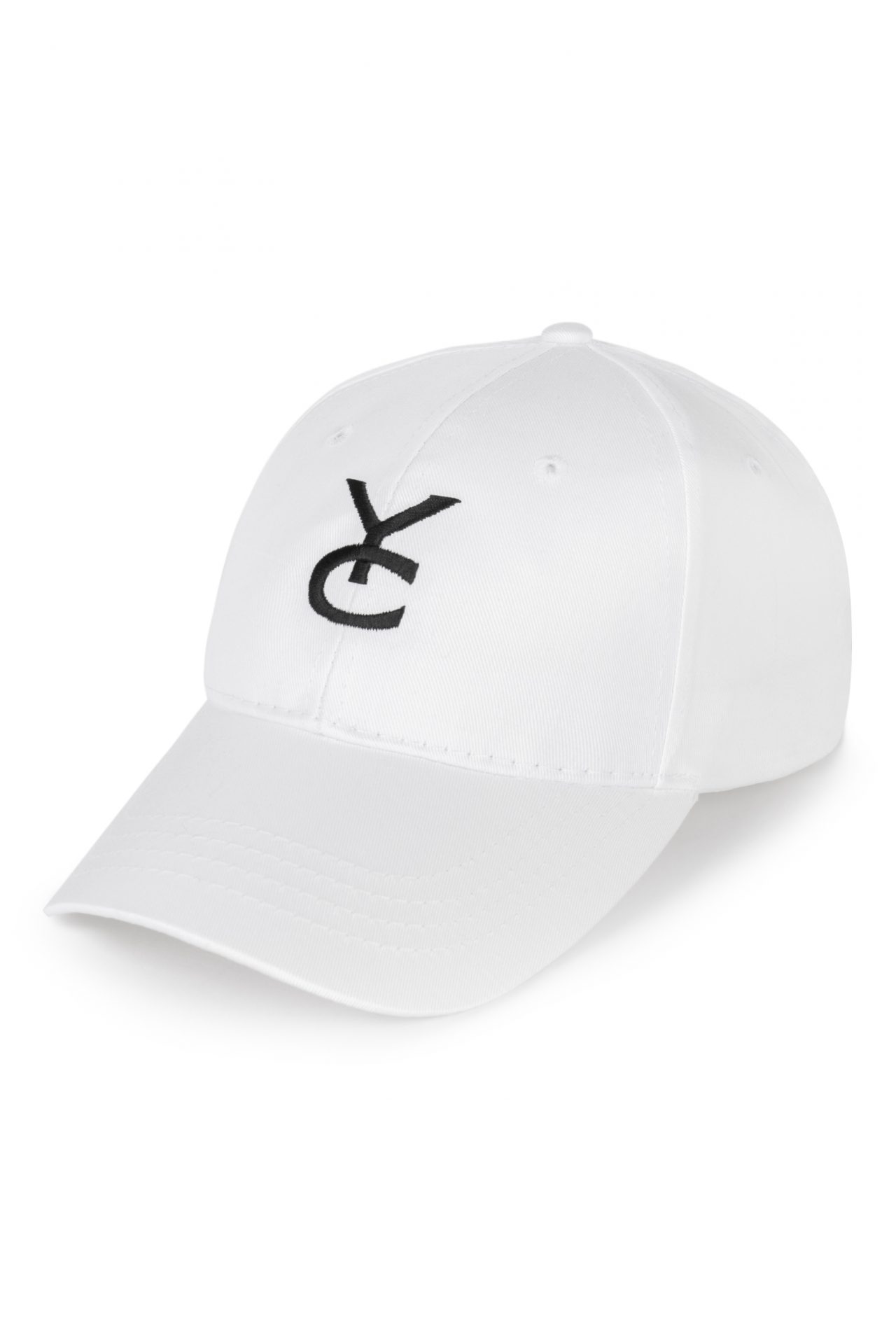 gorra blanca con logo y_como