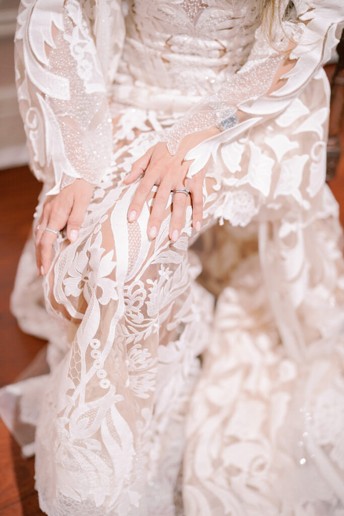 detalles del vestido de novia de Delicious Martha
